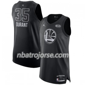 Män Golden State Warriors Tröja Kevin Durant 35 2018 All Star Jordan Brand Svart Swingman